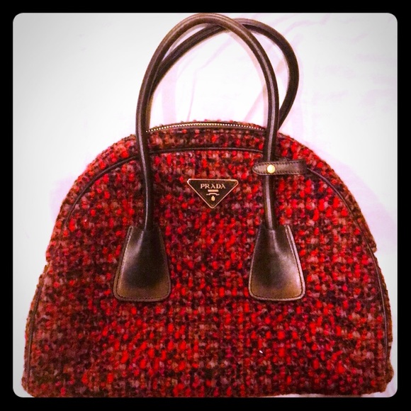 Prada Handbags - Large Prada Tapestry Bag
